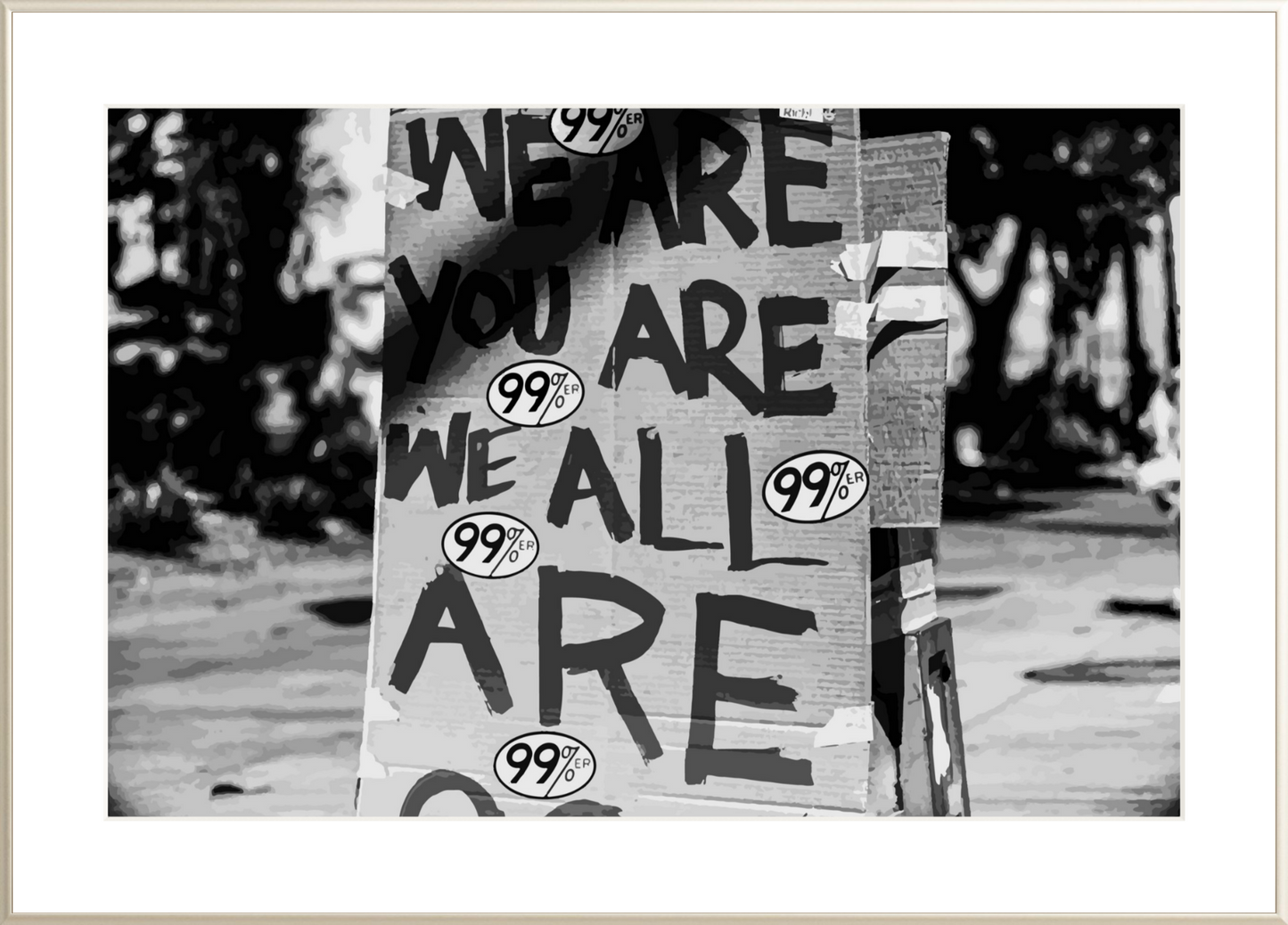 We You Occupy Los Angeles re1 Art Print